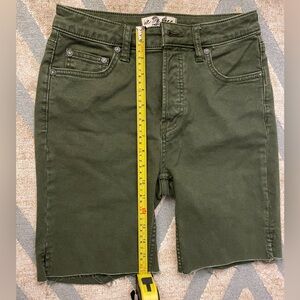 Free People Army Green Jean Shorts